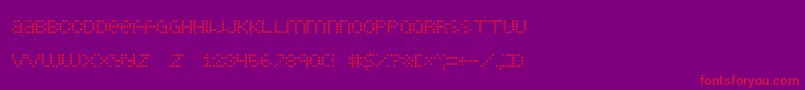 fuente LittleDotties – Fuentes Rojas Sobre Fondo Morado
