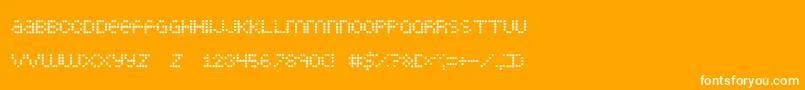 Police LittleDotties – polices blanches sur fond orange