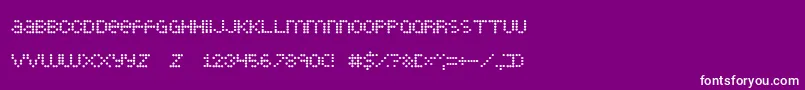LittleDotties Font – White Fonts on Purple Background