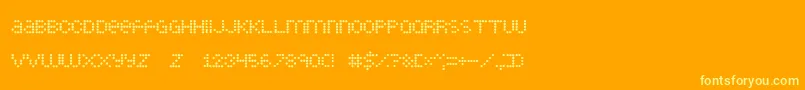LittleDotties Font – Yellow Fonts on Orange Background
