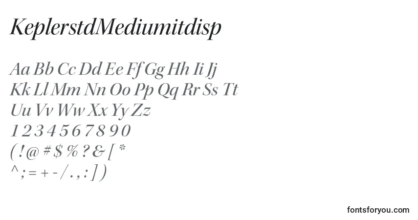 Шрифт KeplerstdMediumitdisp – алфавит, цифры, специальные символы