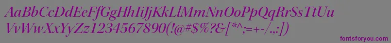 KeplerstdMediumitdisp Font – Purple Fonts on Gray Background
