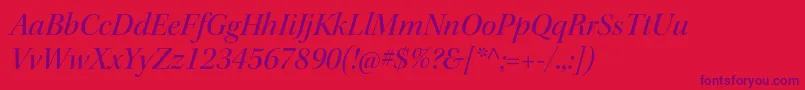 KeplerstdMediumitdisp Font – Purple Fonts on Red Background