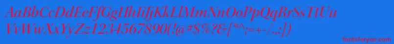 KeplerstdMediumitdisp Font – Red Fonts on Blue Background