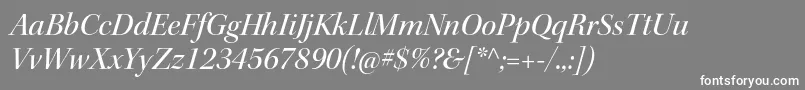 KeplerstdMediumitdisp Font – White Fonts on Gray Background