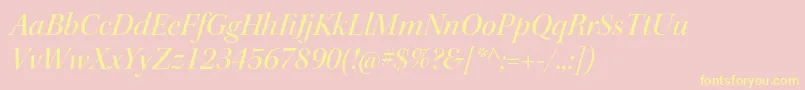 KeplerstdMediumitdisp Font – Yellow Fonts on Pink Background