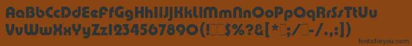 PumpDemiBoldLetPlain.1.0 Font – Black Fonts on Brown Background