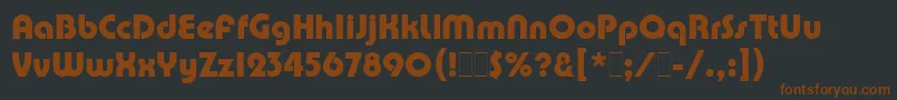 PumpDemiBoldLetPlain.1.0-fontti – ruskeat fontit mustalla taustalla