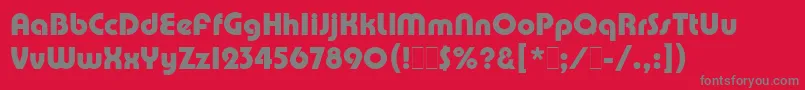 Fonte PumpDemiBoldLetPlain.1.0 – fontes cinzas em um fundo vermelho