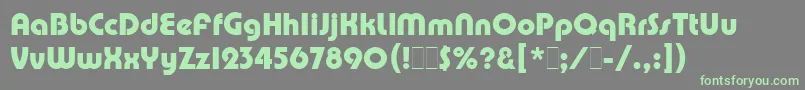Czcionka PumpDemiBoldLetPlain.1.0 – zielone czcionki na szarym tle
