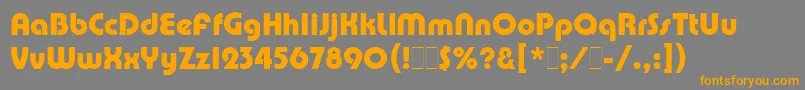 PumpDemiBoldLetPlain.1.0 Font – Orange Fonts on Gray Background