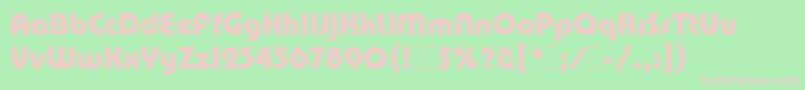フォントPumpDemiBoldLetPlain.1.0 – 緑の背景にピンクのフォント