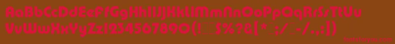PumpDemiBoldLetPlain.1.0 Font – Red Fonts on Brown Background