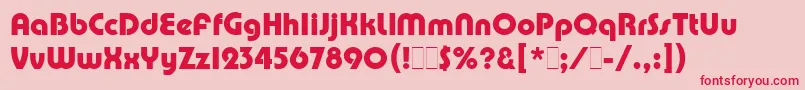 fuente PumpDemiBoldLetPlain.1.0 – Fuentes Rojas Sobre Fondo Rosa