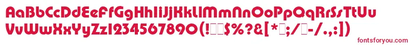 PumpDemiBoldLetPlain.1.0 Font – Red Fonts on White Background