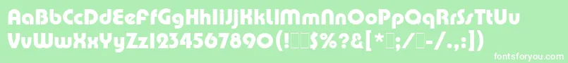 フォントPumpDemiBoldLetPlain.1.0 – 緑の背景に白い文字