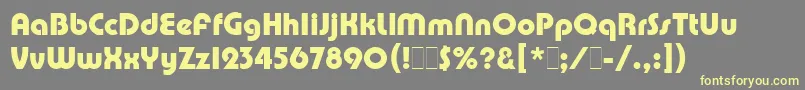 PumpDemiBoldLetPlain.1.0 Font – Yellow Fonts on Gray Background