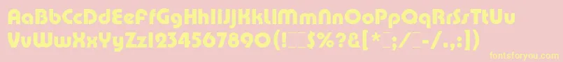 PumpDemiBoldLetPlain.1.0 Font – Yellow Fonts on Pink Background