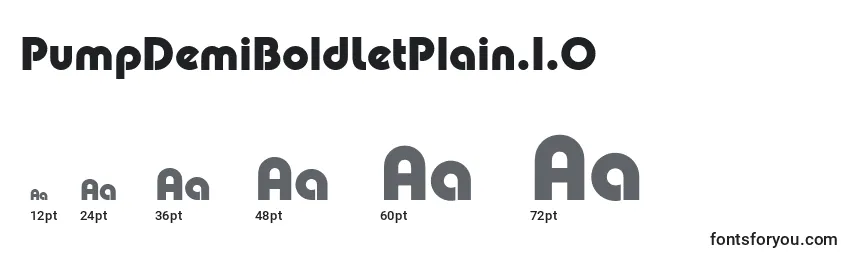 PumpDemiBoldLetPlain.1.0 Font Sizes