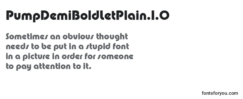 PumpDemiBoldLetPlain.1.0 Font