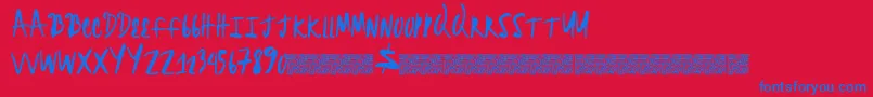 Brightheadline Font – Blue Fonts on Red Background