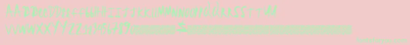 Brightheadline Font – Green Fonts on Pink Background