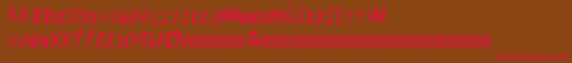 Brightheadline Font – Red Fonts on Brown Background