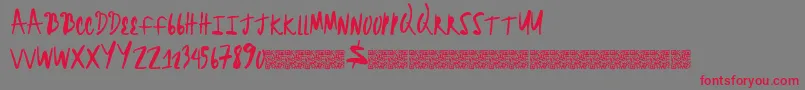Brightheadline Font – Red Fonts on Gray Background