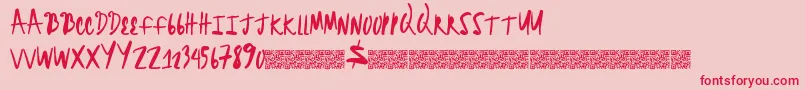 Brightheadline Font – Red Fonts on Pink Background