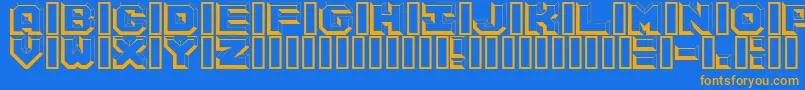 ArgentumWhite Font – Orange Fonts on Blue Background