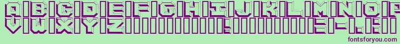 ArgentumWhite-Schriftart – Violette Schriften auf grünem Hintergrund