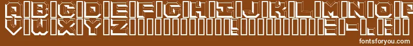 ArgentumWhite-Schriftart – Weiße Schriften auf braunem Hintergrund