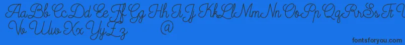 Mooglonk Font – Black Fonts on Blue Background