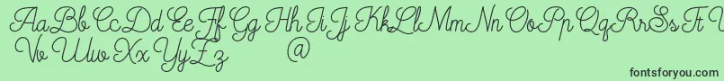 Mooglonk-fontti – mustat fontit vihreällä taustalla