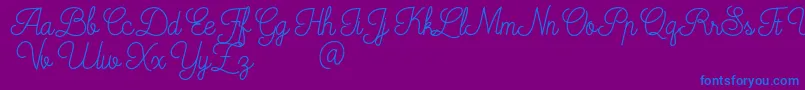 Mooglonk Font – Blue Fonts on Purple Background