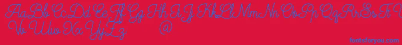 Mooglonk Font – Blue Fonts on Red Background