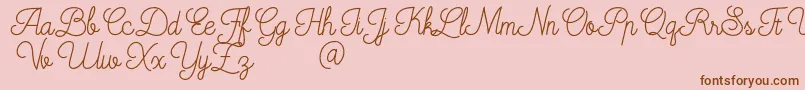 Mooglonk-fontti – ruskeat fontit vaaleanpunaisella taustalla
