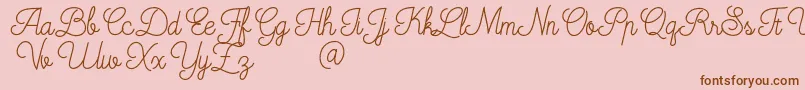 Mooglonk Font – Brown Fonts on Pink Background