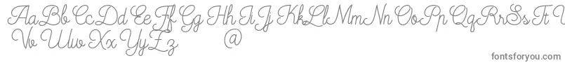 Mooglonk-fontti – harmaat kirjasimet valkoisella taustalla