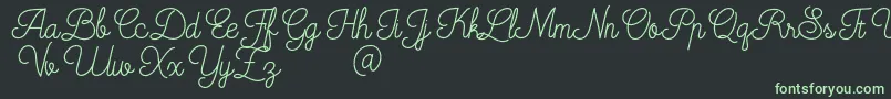 フォントMooglonk – 黒い背景に緑の文字