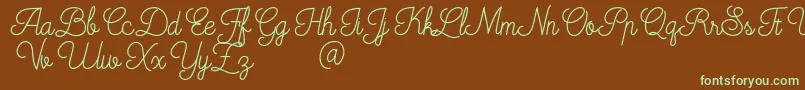 Mooglonk Font – Green Fonts on Brown Background
