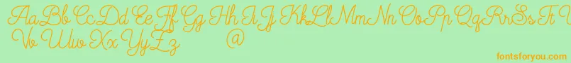 Шрифт Mooglonk – оранжевые шрифты на зелёном фоне