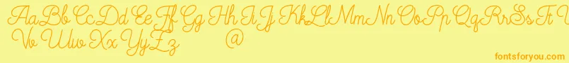 Шрифт Mooglonk – оранжевые шрифты на жёлтом фоне