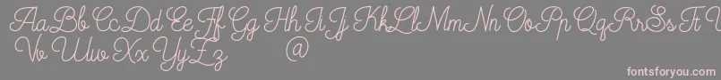 Mooglonk-fontti – vaaleanpunaiset fontit harmaalla taustalla
