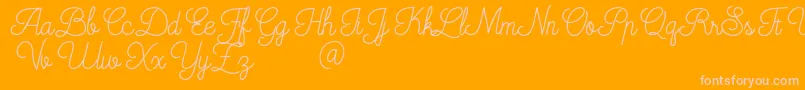 Mooglonk Font – Pink Fonts on Orange Background