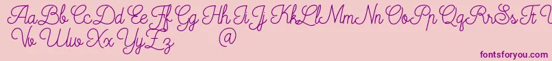 Mooglonk-Schriftart – Violette Schriften auf rosa Hintergrund