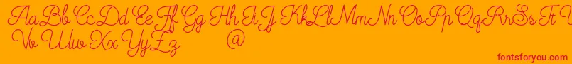 Mooglonk-fontti – punaiset fontit oranssilla taustalla