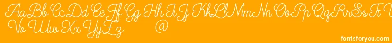 Mooglonk-fontti – valkoiset fontit oranssilla taustalla
