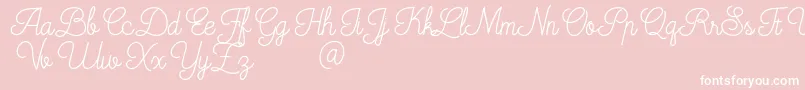 Mooglonk-Schriftart – Weiße Schriften auf rosa Hintergrund