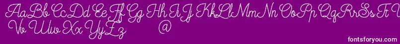 フォントMooglonk – 紫の背景に白い文字
